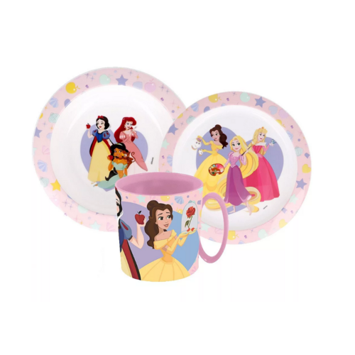 Disney Princess Disney Princess Kinderservies met Mok - Magnetron Disney Princess Disney Princess Kinderservies met Mok - Magnetron