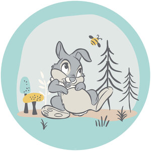 Bambi Bambi Vlies Muursticker Stampertje -125 cm - Rond - Disney