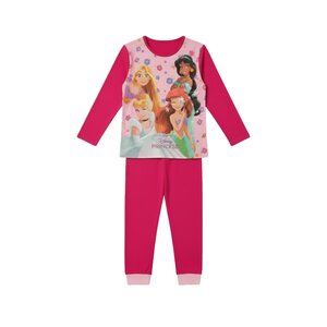 Disney Princess Disney Princess Pyjama - Katoen - Donker Roze Disney Princess Disney Princess Pyjama - Katoen - Donker Roze