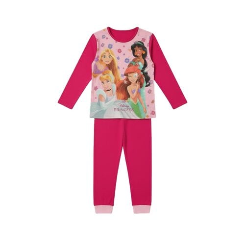 Disney Princess Disney Princess Pyjama - Katoen - Donker Roze Disney Princess Disney Princess Pyjama - Katoen - Donker Roze