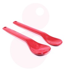 Maroon spoon Maroon spoons