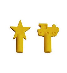 Sensory University Chew Stixx Pencil Toppers Shapes (Yellow)