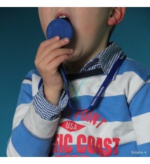 Sensory University Chewy Charms Necklace (Blue Baseball)