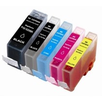 Canon 520 BK 521 BK C M Y XL inkt Cartridge Incl. Chip set huismerk