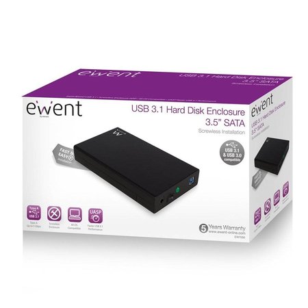 Ewent EW7055 3.5 inch USB 3.1 Harddisk behuizing / case USB SATA