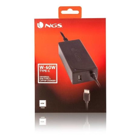 NGS 60W - Universele laptop / notebook adapter - 60w - Type C / TYPE-C - USB 5V/2A oplader lader