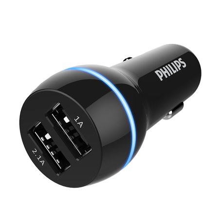 Philips DLP2357 2 USB poort charger DC 5V 3.1A autolader oplader