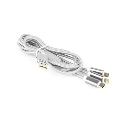 USB 3-in-1 charging cable USB-C Micro USB Lightning
