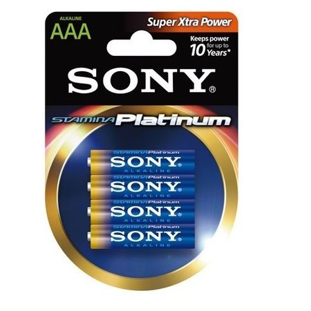 Sony 1,5 volt AAA LR3 Stamina Platinum alkaline batterij