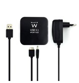 Ewent USB 3.1 Gen 1 (USB 3.0) Hub 4 port met adapter