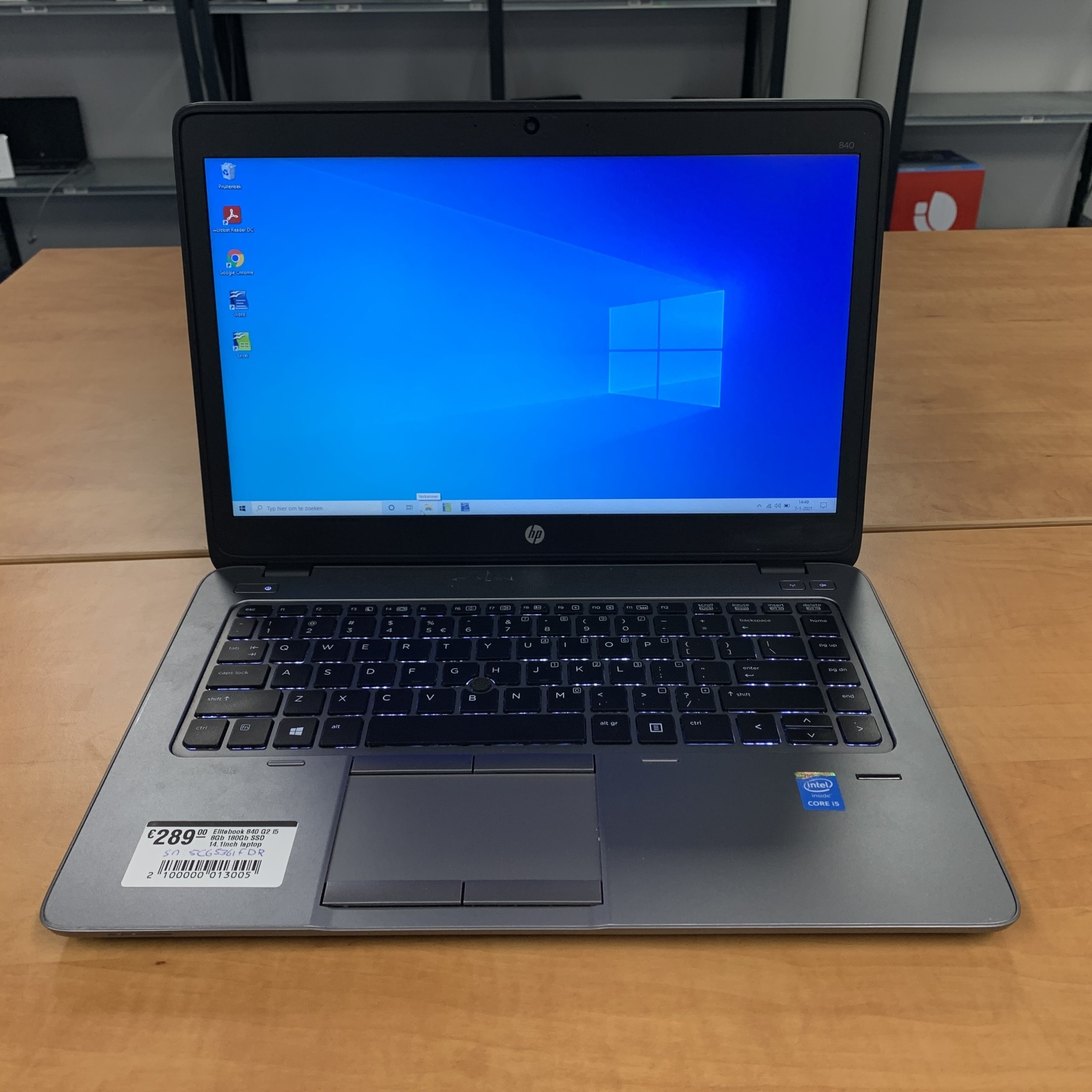 HP Elitebook 840 G2 i5-5200U 8Gb 180Gb SSD 14.1inch laptop