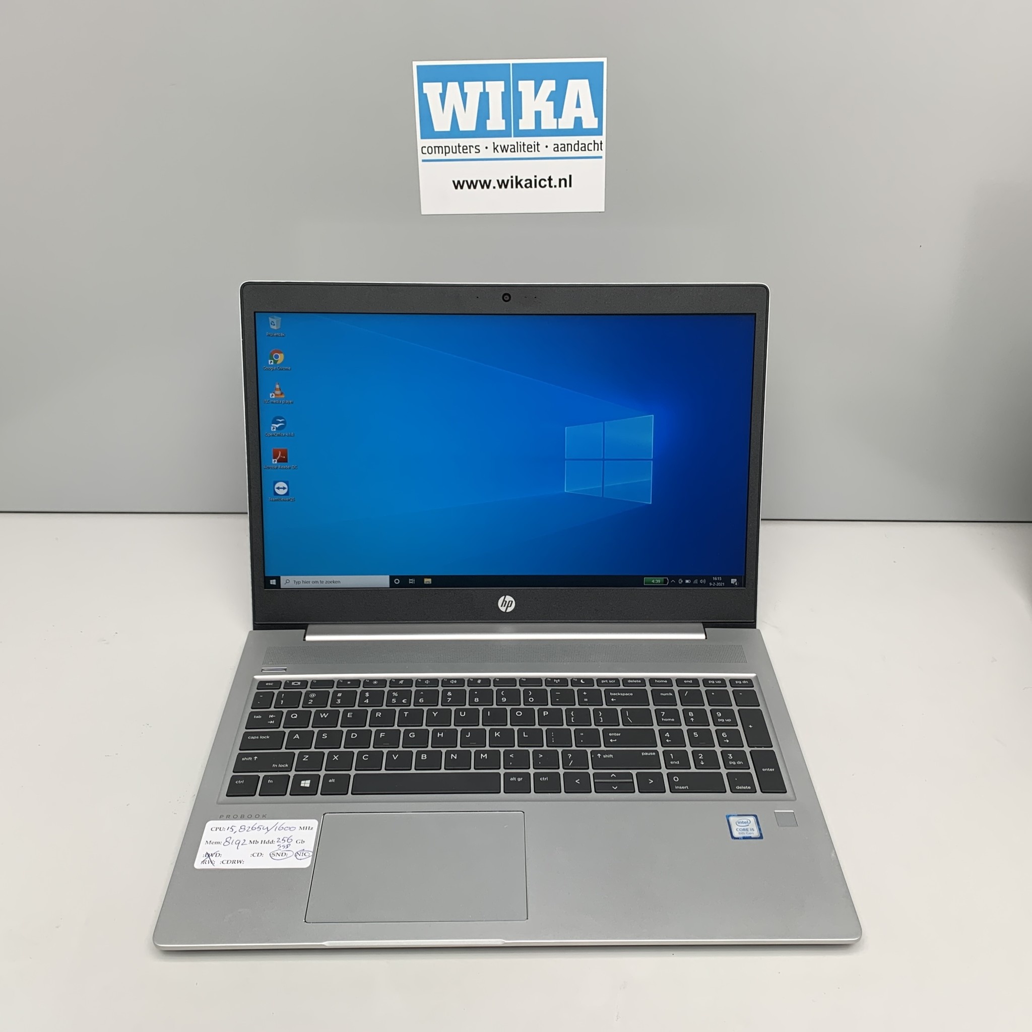 HP Probook 450 G6 Core i5 8Gb 256gb SSD 15.6 W10p laptop