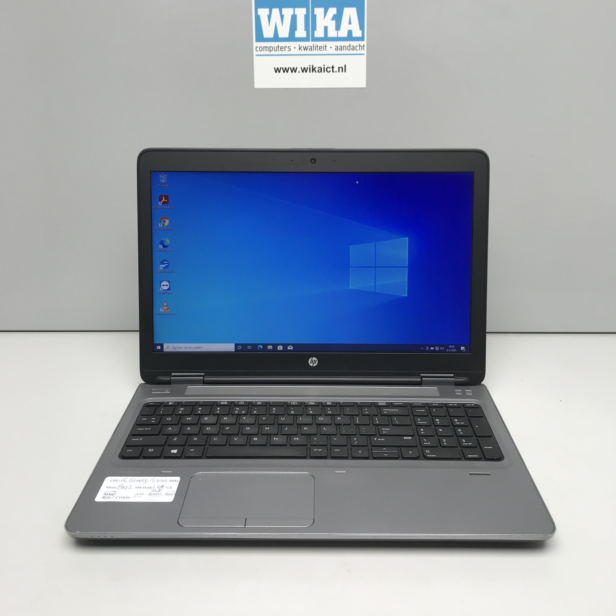 HP Probook 650 G2 i5-6200U 128 GB SSD 15 inch laptop