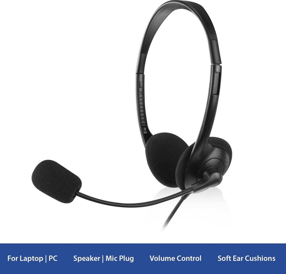 berekenen Om toestemming te geven Slot Ewent EW3563 Headset 2x 3.5mm Jack 2,1m zwart Headphone koptelefoon | WIKA  ICT | Hardware & Support