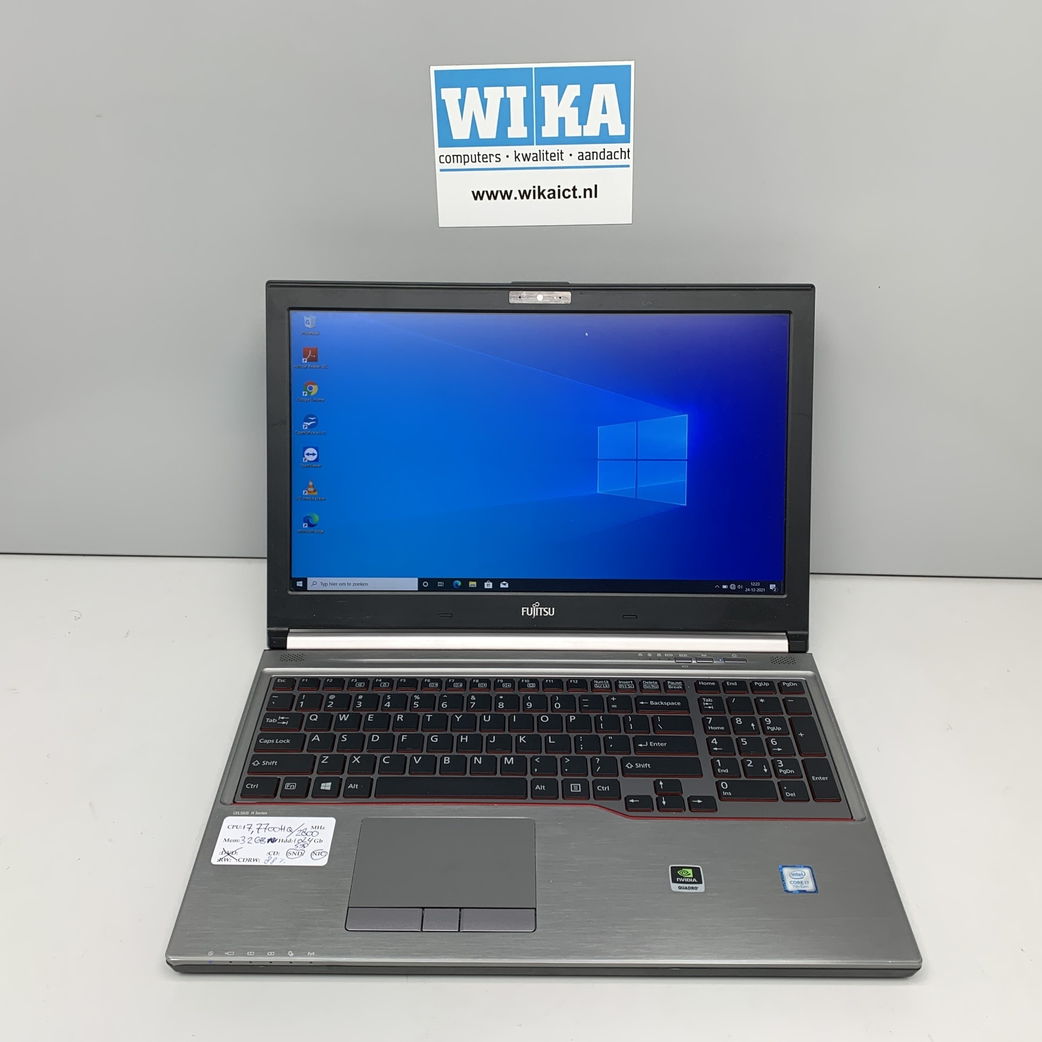 Fujitsu Celsius H770 i7-7700 32gb 1TB SSD 15.6 W10p laptop