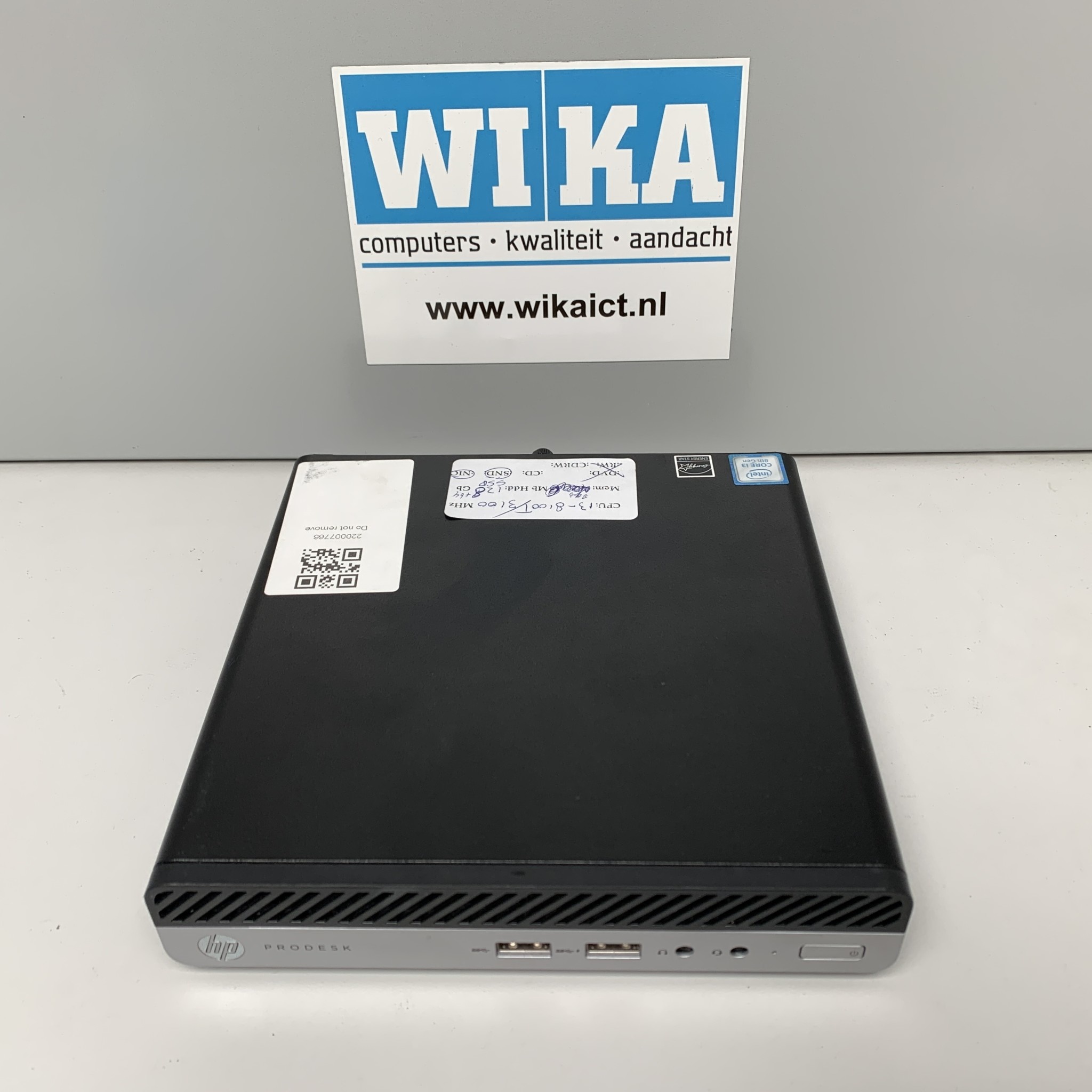 HP Prodesk 400 G4 Mini PC i3-8100T 8Gb 128Gb SSD + 64GB W11P PC