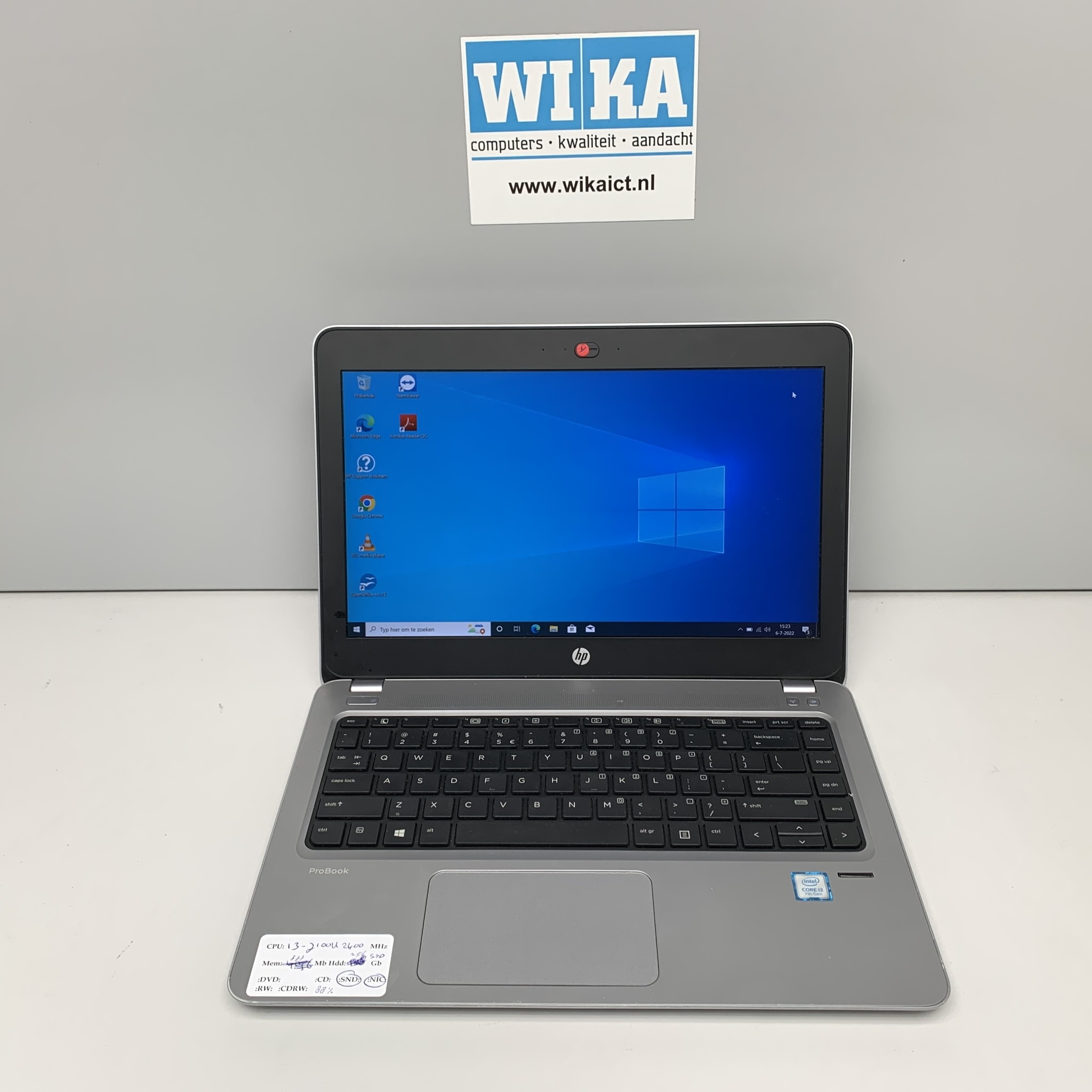 HP Probook 430 G4 I3-7100U 8Gb 256Gb SSD 13.3 inch W10p laptop