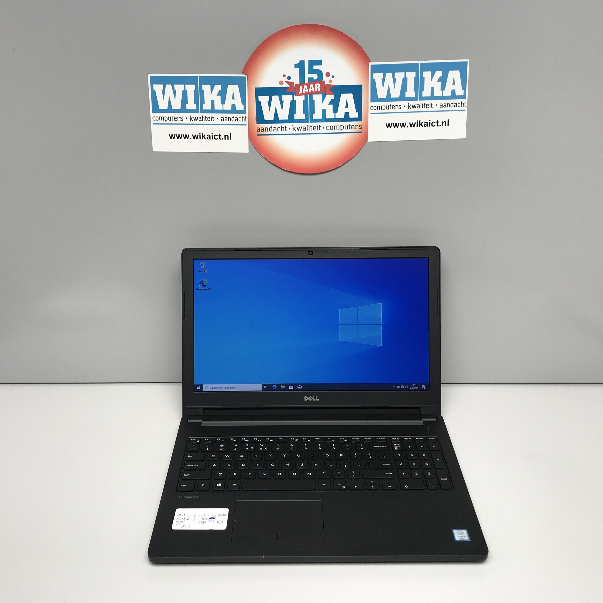 Dell Latitude 3570 i3-6100U 8Gb 256Gb SSD 15.6 W10P laptop