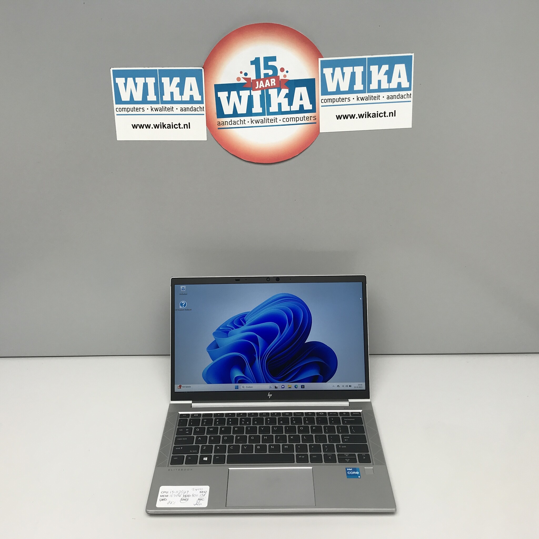 HP Elitebook 830 G8 13.3 inch I5-1135G7 16GB 500GB SSD W11P laptop
