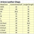 Kieffer Kieffer Arlene black leather chaps XS and L