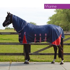 QHP fly rug with neck elastic Marine