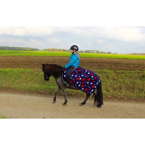 HB (handelsonderneming H. Bammens) HB Pony Luxusfleecedecke Harry und Hector-Sterne-Navy