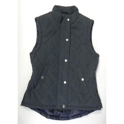 HKM Bodywarmer donkerblauw met rijsplitjes