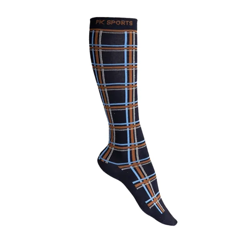 PK Socken Check  Blue Night