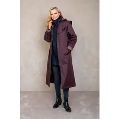 Jack Murphy dames lange regenjas Malvern Deep Claret