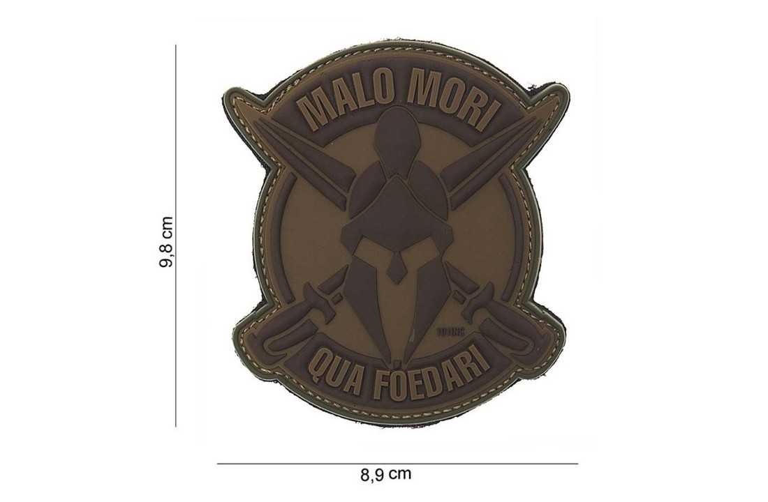 Embleem 3D PVC Malo Mori bruin