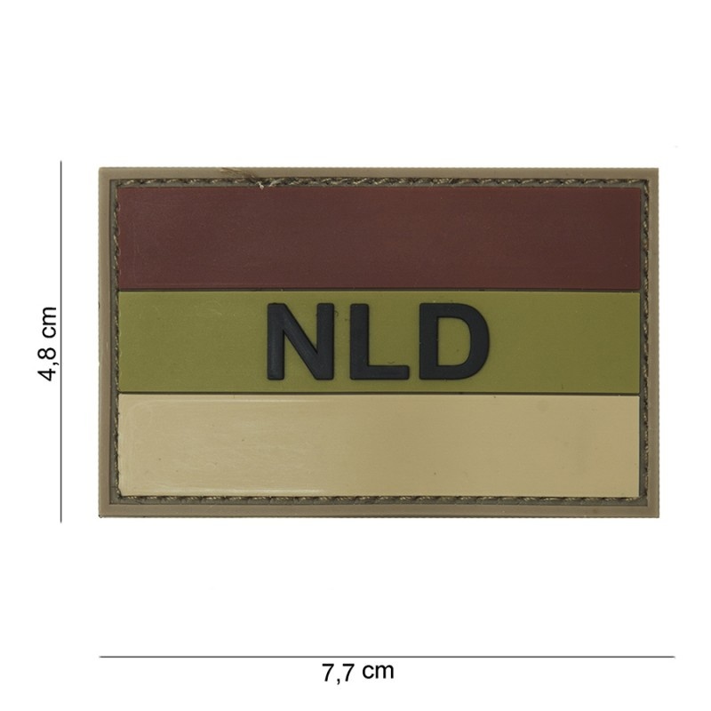 Embleem 3D PVC NLD bruin/ecru