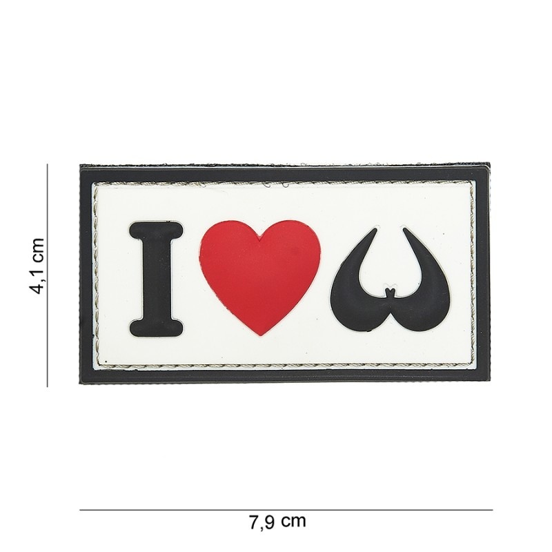 Embleem 3D PVC I love boobies wit