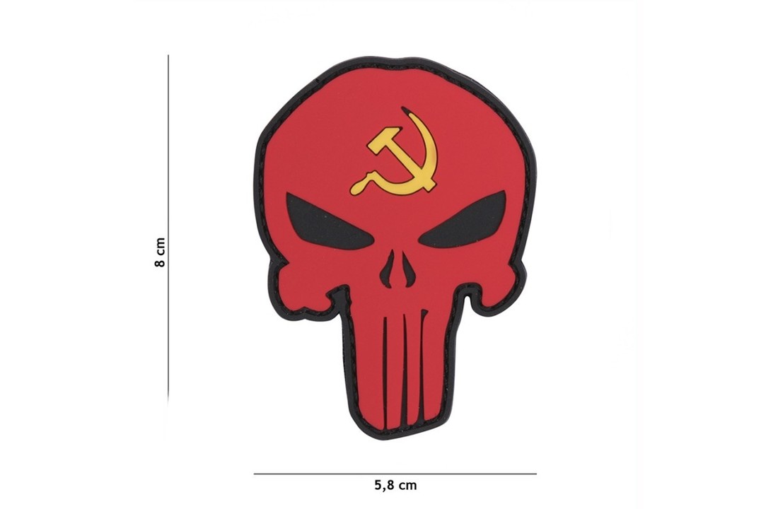 Embleem 3D PVC Punisher Rusland hamer en sikkel