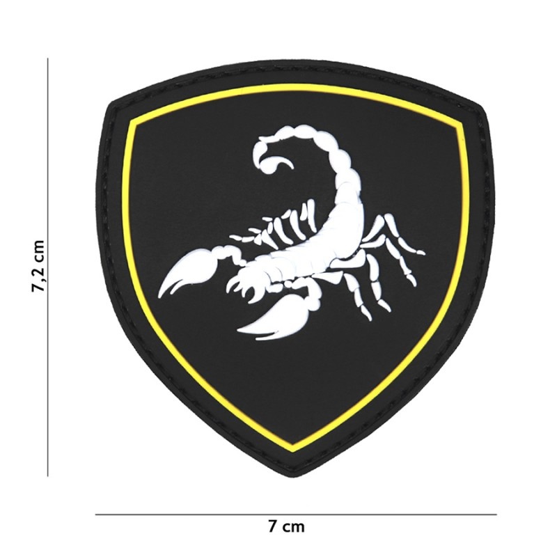 Embleem 3D PVC Russische Schorpioen zwart