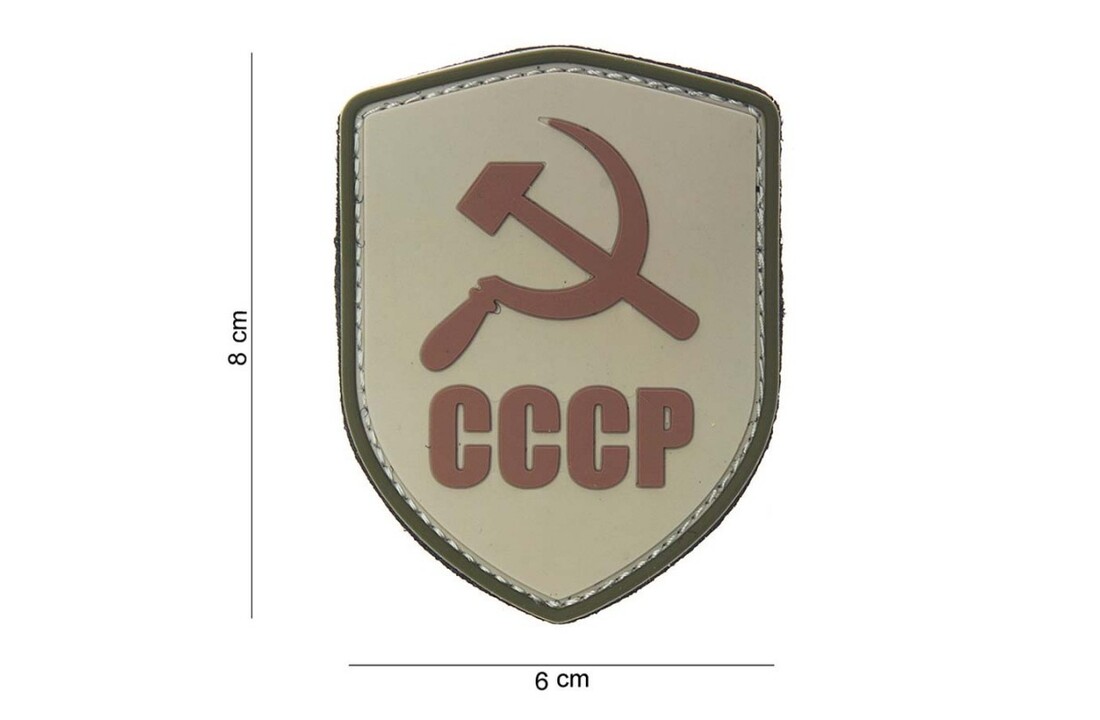 Embleem 3D PVC schild CCCP beige