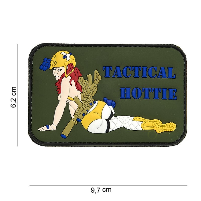 Embleem 3D PVC tactical hottie groen