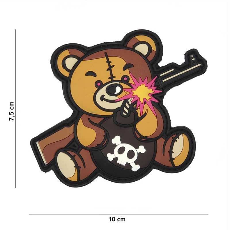 Embleem 3D PVC Terreur Teddy bruin