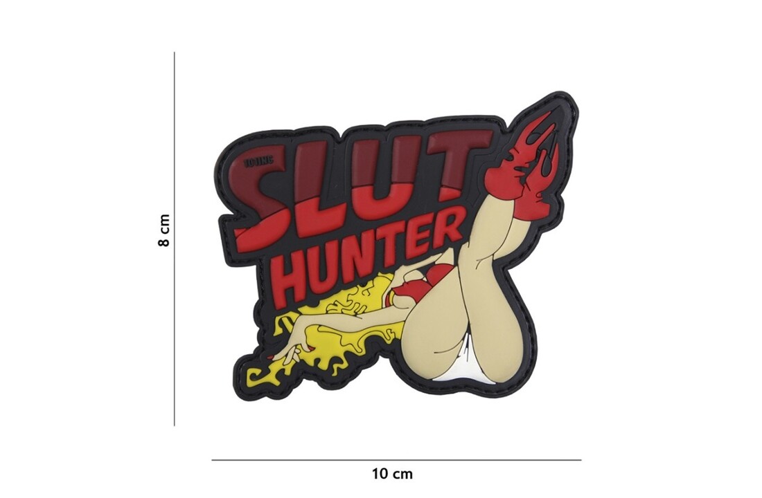 Embleem 3D PVC Slut hunter rood