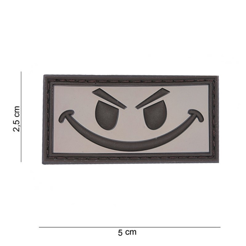 Embleem 3D PVC Evil smiley bruin