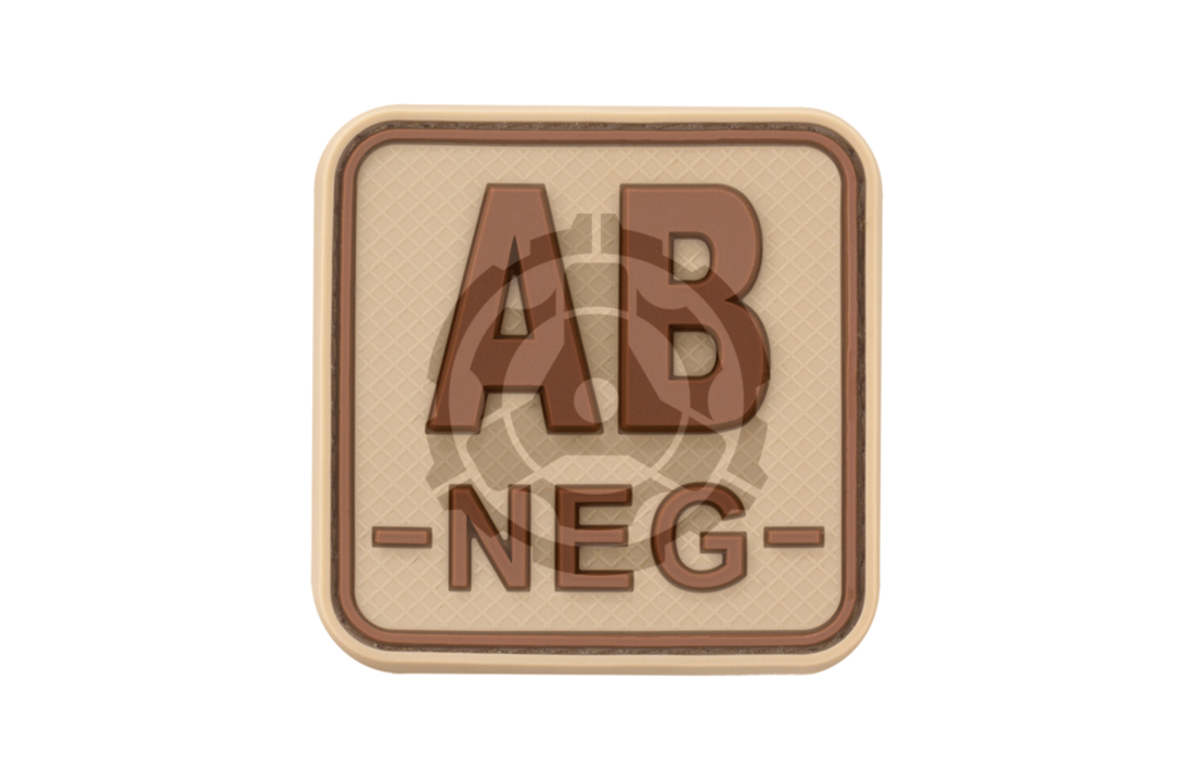 Bloodtype Square Rubber Patch AB Neg Desert