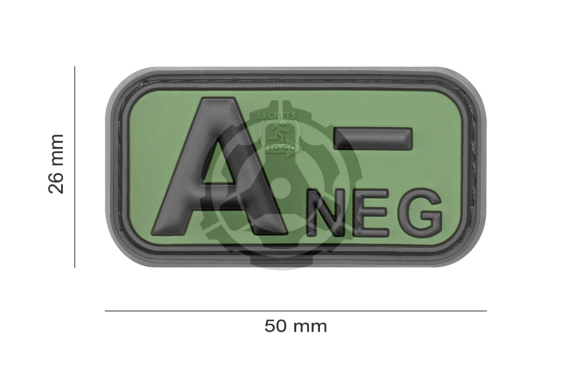 Bloodtype Rubber Patch A Neg Forest
