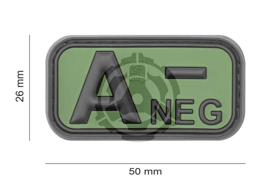 Bloodtype Rubber Patch A Neg Forest
