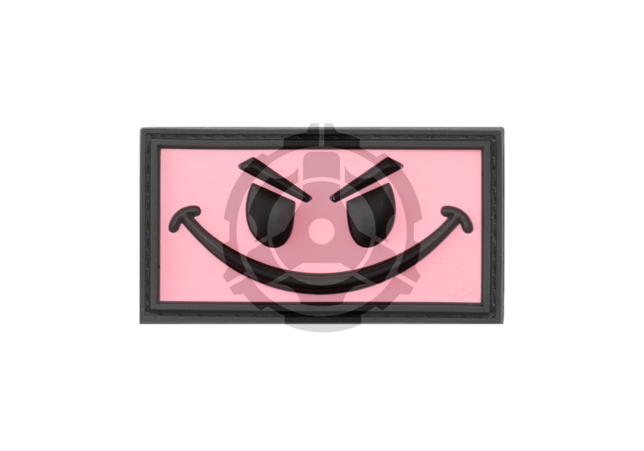 Evil Smile Rubber Patch Pink