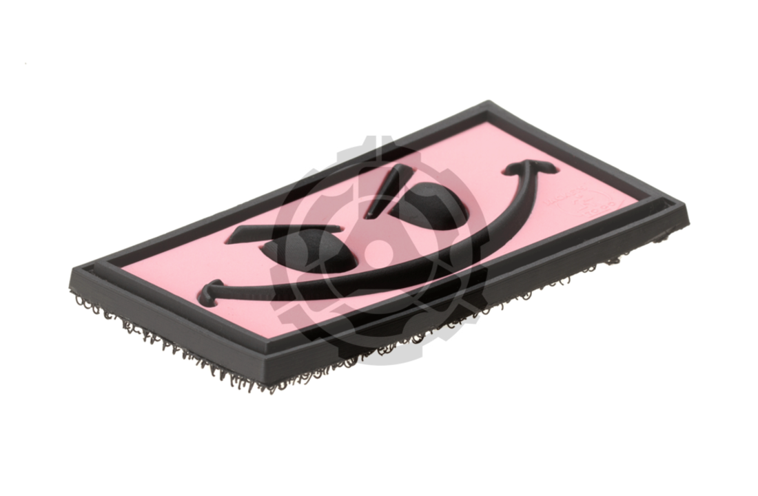 Evil Smile Rubber Patch Pink