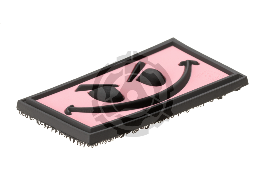 Evil Smile Rubber Patch Pink
