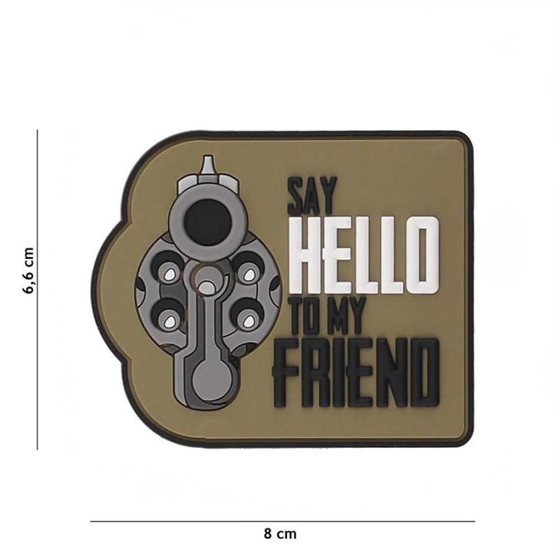 Embleem 3D PVC Say hello to my friend coyote