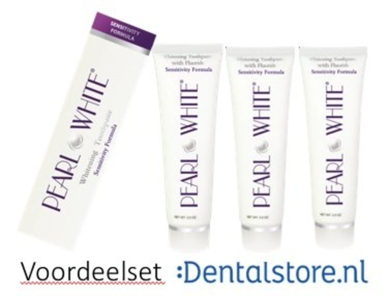 Pearl White Sensitivity Tandpasta - 3x Tube  120 g - Voordeelset