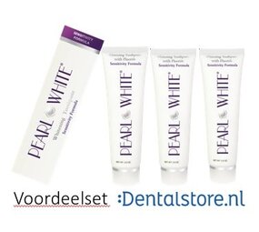Pearl White Sensitivity Tandpasta - 3x Tube  120 g - Voordeelset