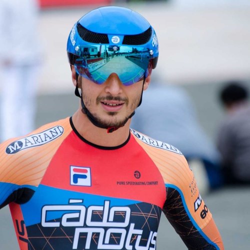 Cádomotus Omega Aero helmet for speedskating and cycling Blue