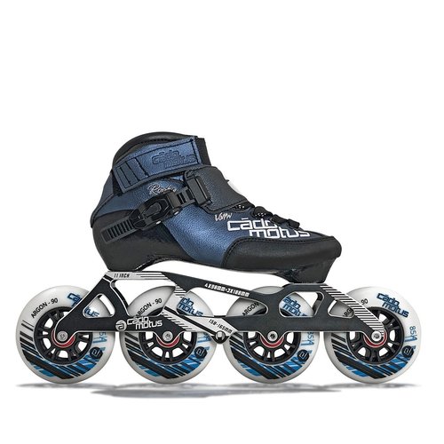 Cádomotus Rookie Two Kids Inline Skate 4x90 | 3x100 race setup + extra ankle support